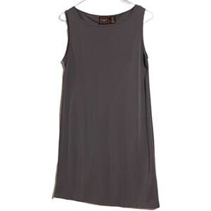 Marzina Luma Dress Peek a boo back Size Small Gray Minimialist Sleeveless